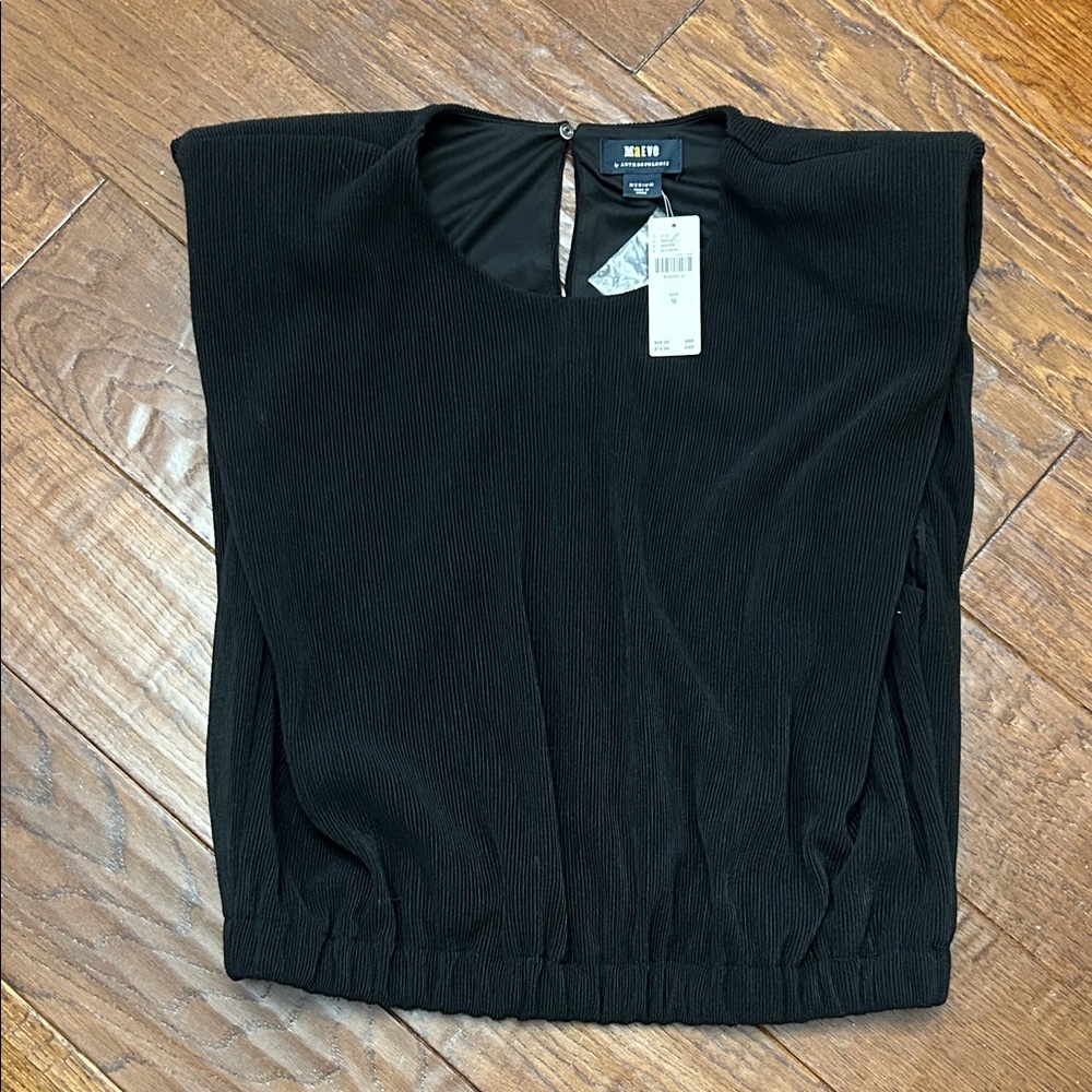 NWT Maeve by Anthropologie Black sleeveless ribbed top